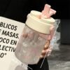 Sanrio Hello Kitty Pink Straw Tumbler with Handle