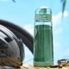 Leak-Resistant Sports Straw Bottle with Carry Handle