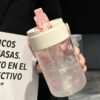 Sanrio Hello Kitty Pink Straw Tumbler with Handle