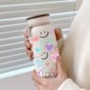 400ml Happy Face Stainless Steel Insulated Cup with Lanyard