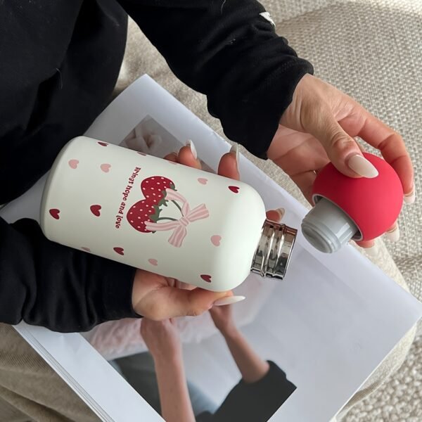 350ml Strawberry Heart Thermal Tumbler
