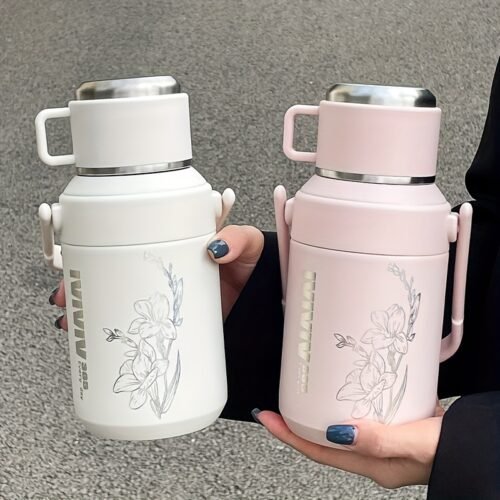 800ml Minimalist Travel Vacuum Bottle with Handle