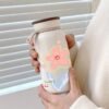 400ml Floral 304 Stainless Steel Vacuum Milk Cup