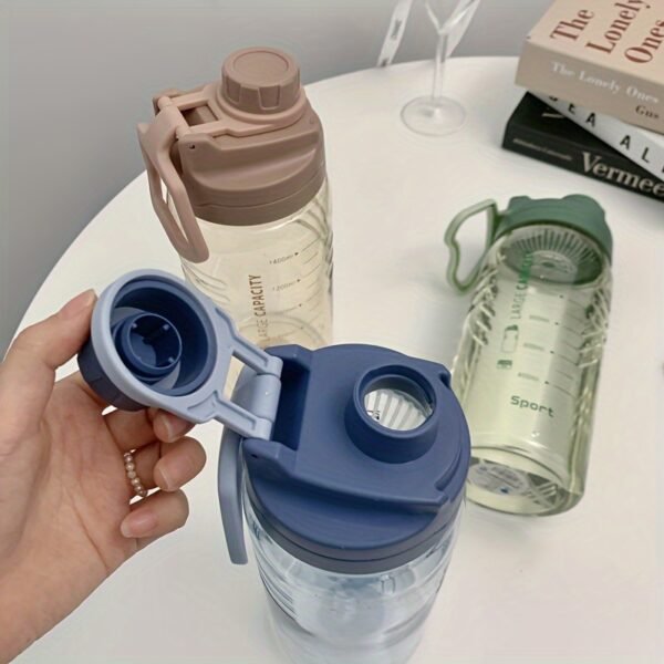 1.5L Wide-Mouth Leak-Proof Sports Water Bottle