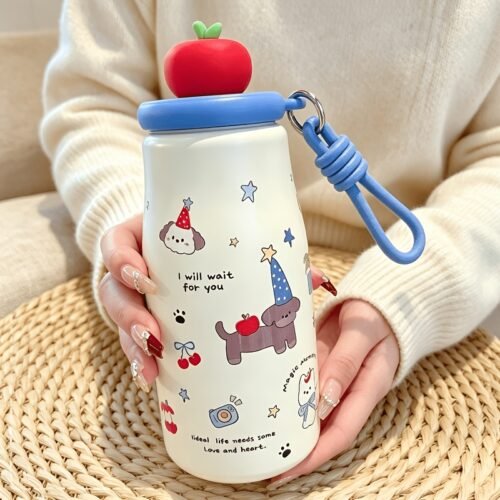 Cute Apple-Shaped Stainless Steel Mini Thermos Cup