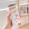 400ml Happy Face Stainless Steel Insulated Cup with Lanyard